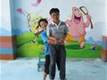 广州幼儿园墙绘最新案例湛江廉江朝阳幼儿园墙绘作画现场