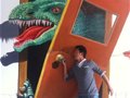 广州顺德龙江保利上城样板房3D恐龙立体画墙面立体画