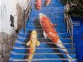 广州3d立体画游上楼梯的鱼